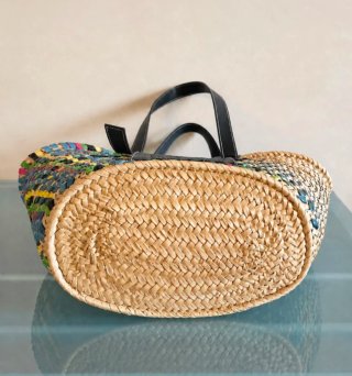 Bolso Loewe Cesta Rafia Multicolor Nuevo