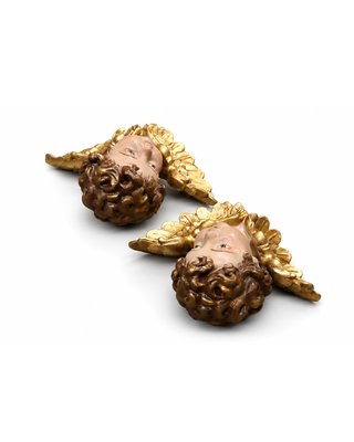 Coppia di Cherubini Angeli Dorati
