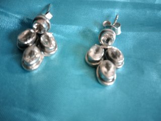 Pendientes de cuarzo y plata
