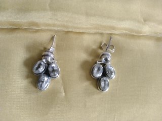 Pendientes de cuarzo y plata