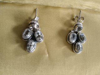 Pendientes de cuarzo y plata