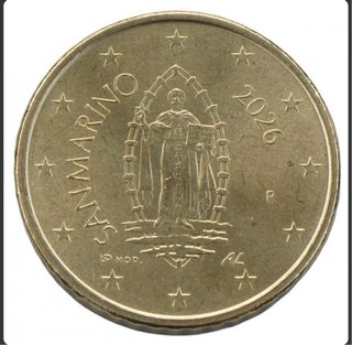 Moneda 50 céntimos San Marino 2026 sin circular