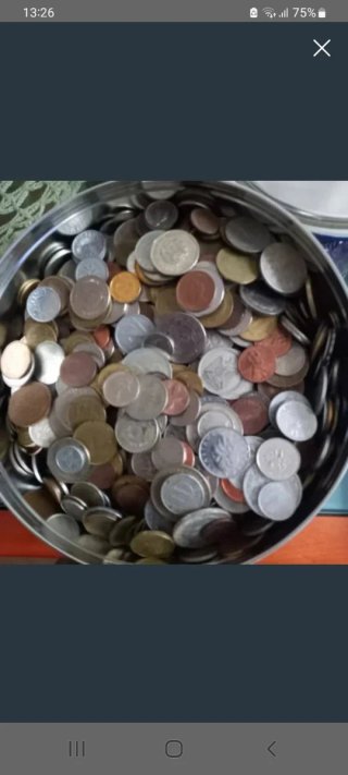 1 kg Monedas Extranjeras Variadas