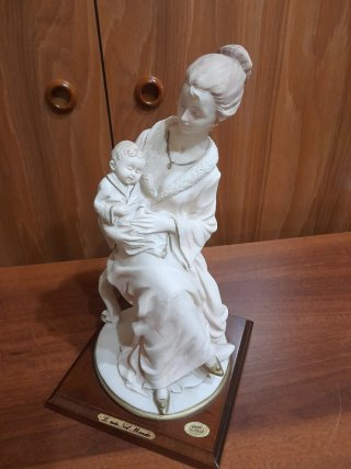 Statua Maternità Anni '80 - H 30cm