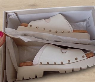 Sandalias Plataforma Tamaris Blanco Piel Talla 36