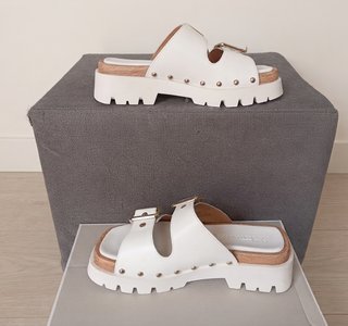 Sandalias Plataforma Tamaris Blanco Piel Talla 36