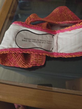 Bikini mujer rosa y naranja