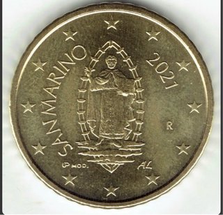 Moneda 50 céntimos San Marino 2021 sin circular