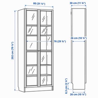2 Vetrine Ikea Billy Nere