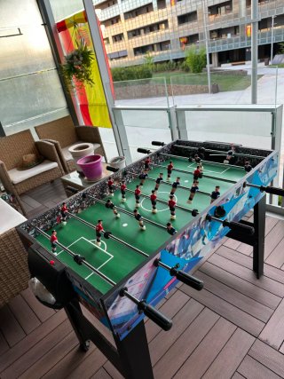 Futbolín Multijuego: Billar, Pin Pong, Hockey, Bol