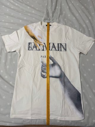 Camiseta Balmain Paris Beige/Blanco