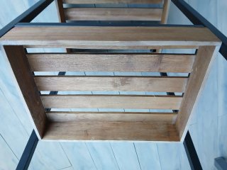 Carrito Auxiliar madera y hierro.