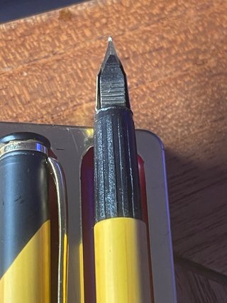 Set di penne stilografiche e vintage BNC in oro, nero e dettagli metallici