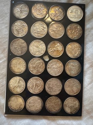 Coleccion de 24 Medallas  Plata 1 Ley 925