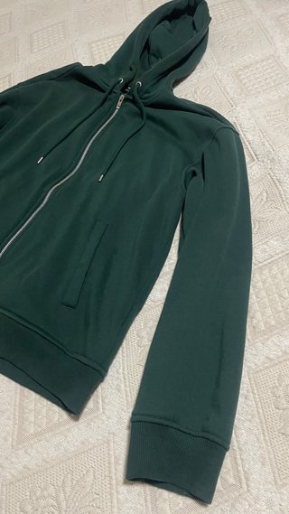 Chaqueta H&M verde con cremallera