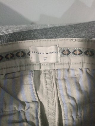 Pantalones Álvaro Moreno Beige/Gris