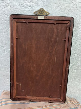 Cuadro chino antiguo mujeres flores