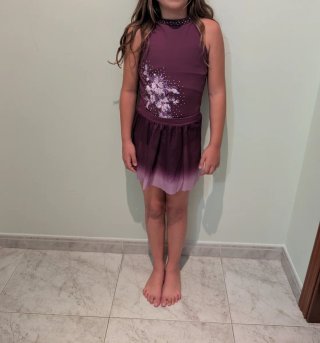 Maillot lila 11/12 años con pedrería