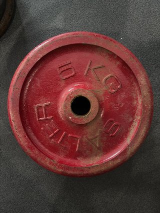 Discos de pesas para gimnasio. Barra de 28mm