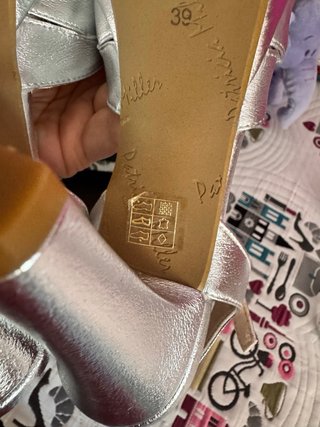Sandalias StefanySen Piel Plateadas Talla 38