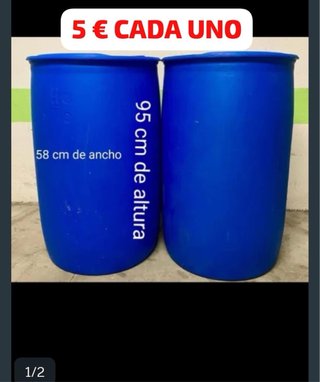 Bidón 200L, 5€ cada uno. ABSTENERSE A RESERVAR.