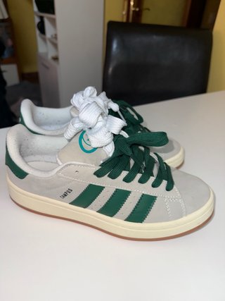 Adidas Campus Talla 41 1/3 Gris/Verde
