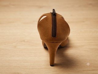 Sandalias de tacón ante sintético camel - Talla 37