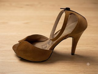 Sandalias de tacón ante sintético camel - Talla 37