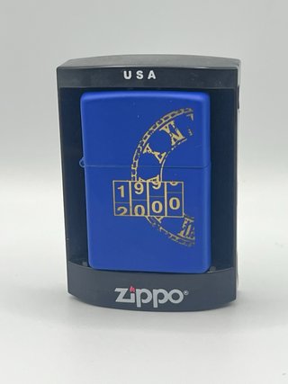 Zippo blu edizione 2000 originale USA con scatola