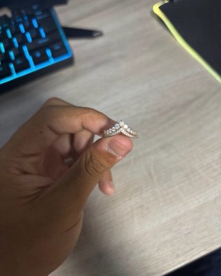 Anillo Pandora Plata y Blanco