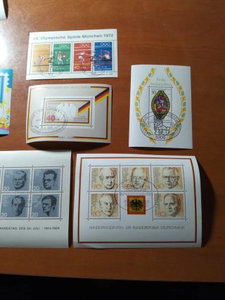 6 Bloques Sellos Alemania Usados