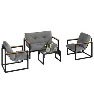 Conjunto de Jardín para 4 Personas, 4 Piezas con S