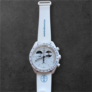 Omega x Swatch Moonswatch Blanco Azul