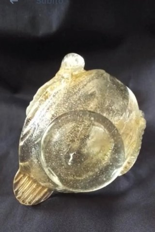 Ciotola cigno reattiva a luce UV 365nm anni 50/60