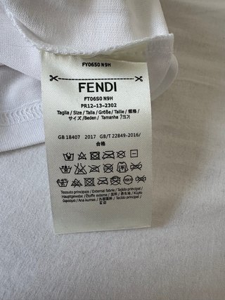 Camiseta Fendi Blanca Talla L