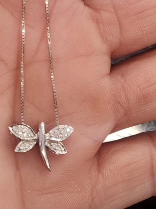 Collar oro blanco 18k y diamantes