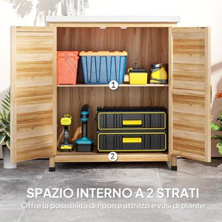 Mesa de jardinería con contenedor, mueble de jardí