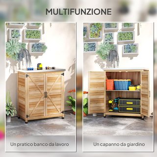 Mesa de jardinería con contenedor, mueble de jardí