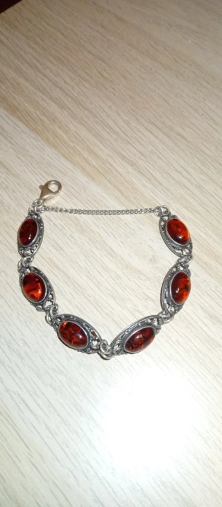 Pulsera de Plata y Ámbar
