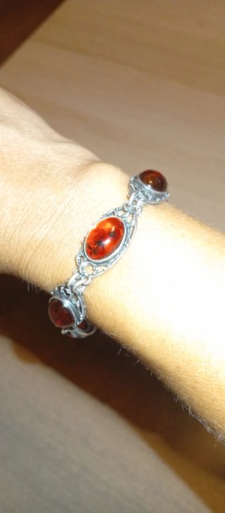 Pulsera de Plata y Ámbar