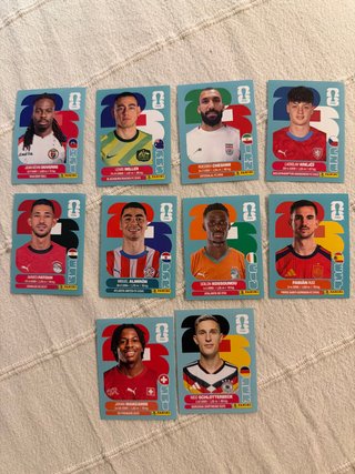 10 cromos Panini Mundial 2026
