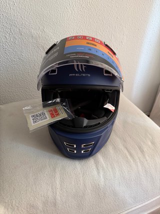 Casco Integral MT Jarama Azul Mate (talla S)