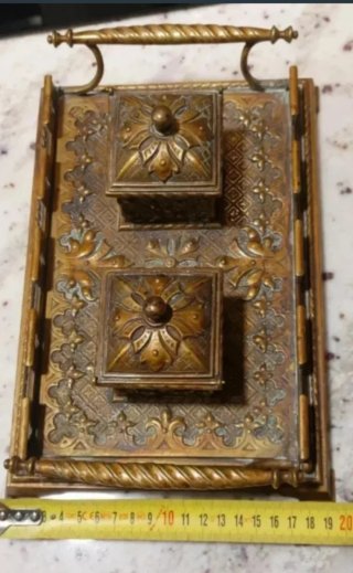 Escribanía antigua  bronce