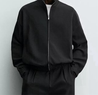 Chaqueta Zara Man Negra Cremallera