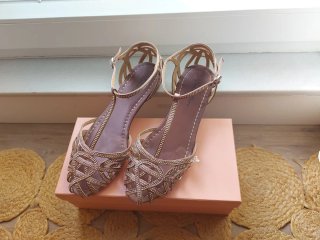 Bailarinas Alma en Pena rosas y doradas talla 42
