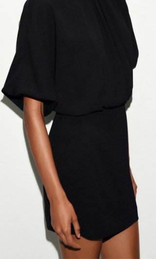 Vestido globo Zara negro