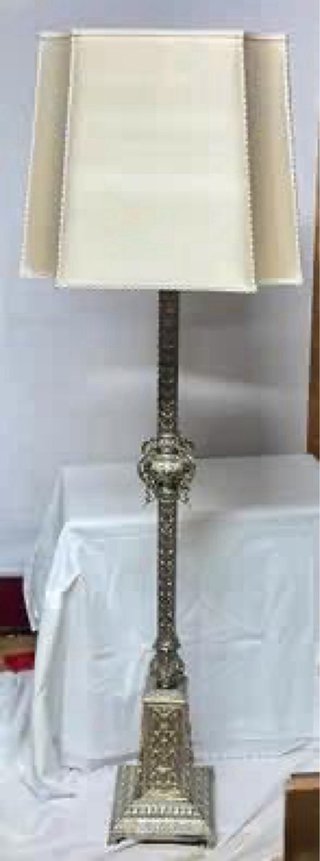 Antigua Lámpara Candelabro Metal