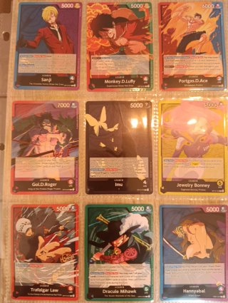 Lote 59 Cartas Leader de OnePiece TCG.