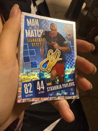 Cromo Topps Man of the Match Strahinja Pavlovic