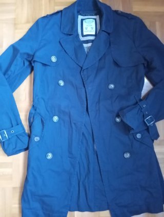 Gabardina Pull&Bear Azul Talla M